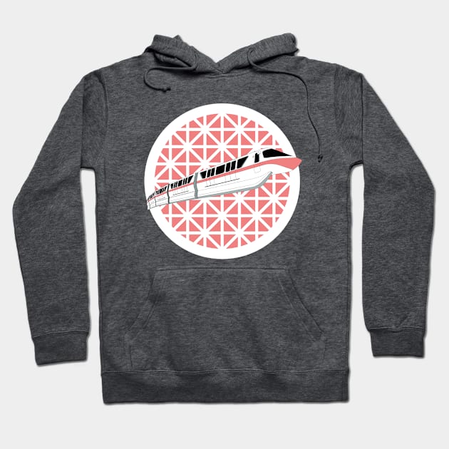 Coral Spaceship Earth Monorail Hoodie by FandomTrading